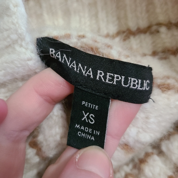 Banana Republic Wool Alpaca Stripe Turtleneck Sweater - Picture 6 of 6